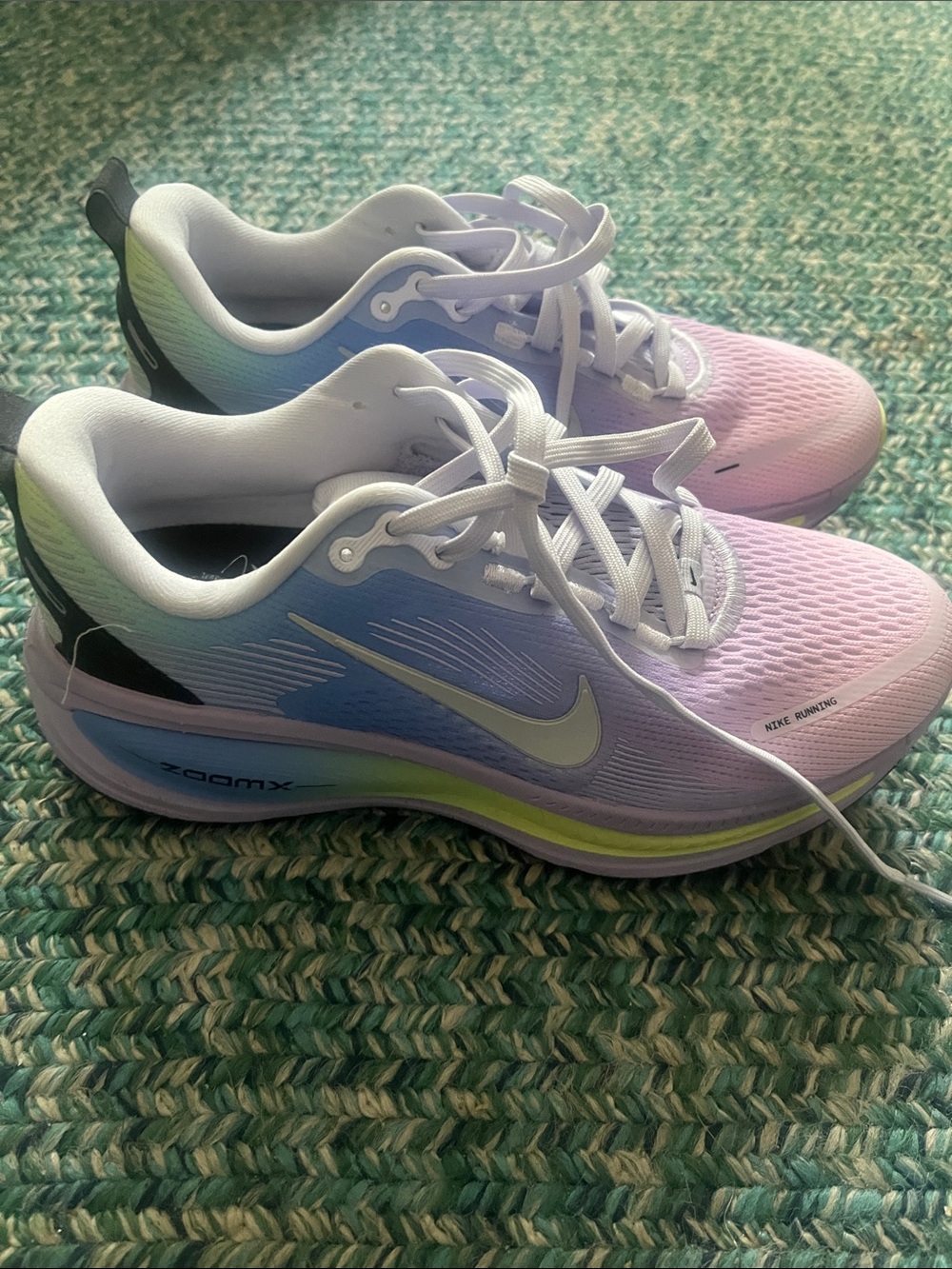 Nike Women's Gradient Pastel Running Shoes - Pink, Blue & Lime Accents